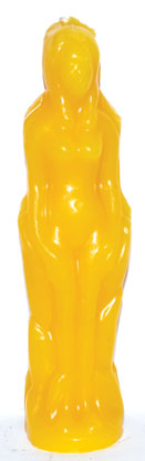 Yellow Female candle 7" - Click Image to Close