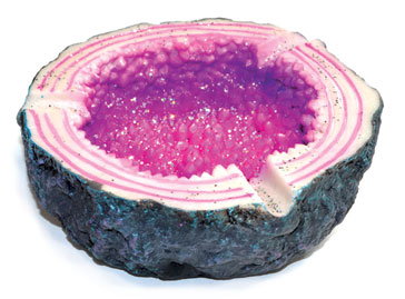 4 1/4" Purple crystal ashtray