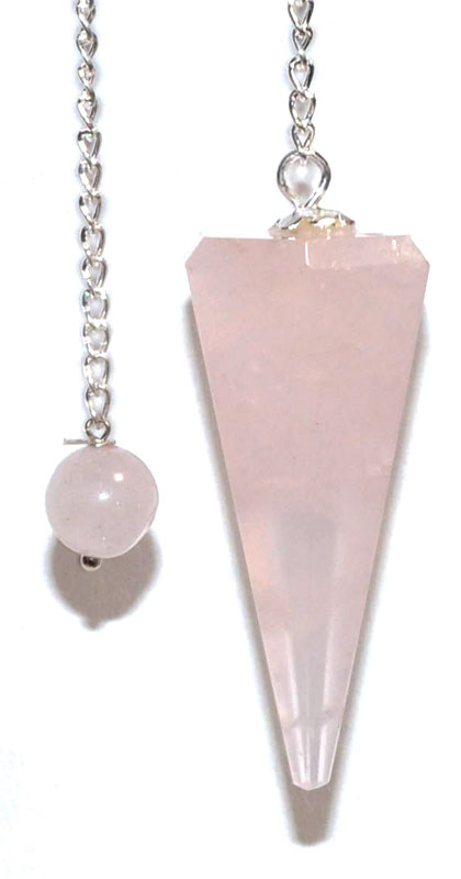 6-sided Rose Quartz pendulum - Click Image to Close