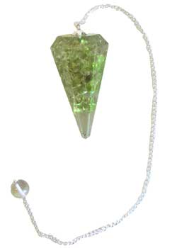 Peridot Orgone pendulum - Click Image to Close