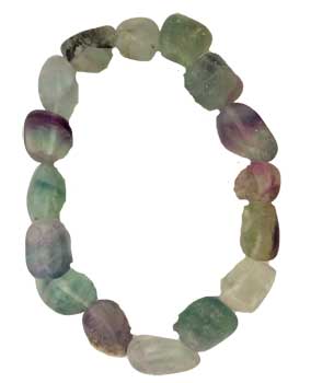Fluorite, Rainbow gemstone bracelet - Click Image to Close