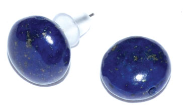 Lapis stud earrings - Click Image to Close