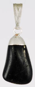Black Tourmaline tumbled pendant - Click Image to Close