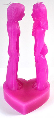 (image for) 8" Pink Face to Face candle