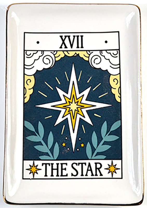 (image for) 4 1/2" x 6 1/2" Star tarot dish