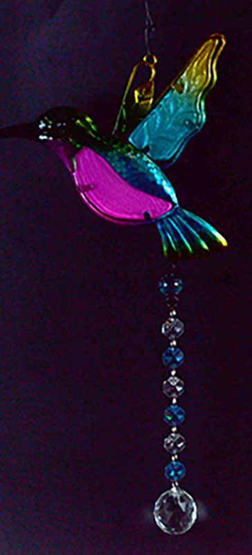 (image for) 7" x 17" Hummingbird sun catcher
