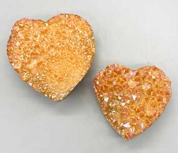 2-3" Champagne druse heart - Click Image to Close