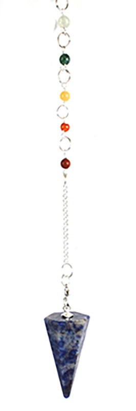 (image for) 6-sided Sodalite chakra pendulum