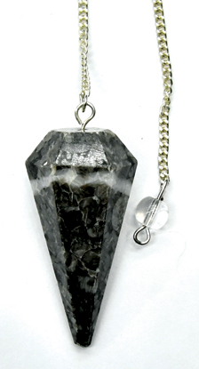 6-sided Black Coral pendulum - Click Image to Close
