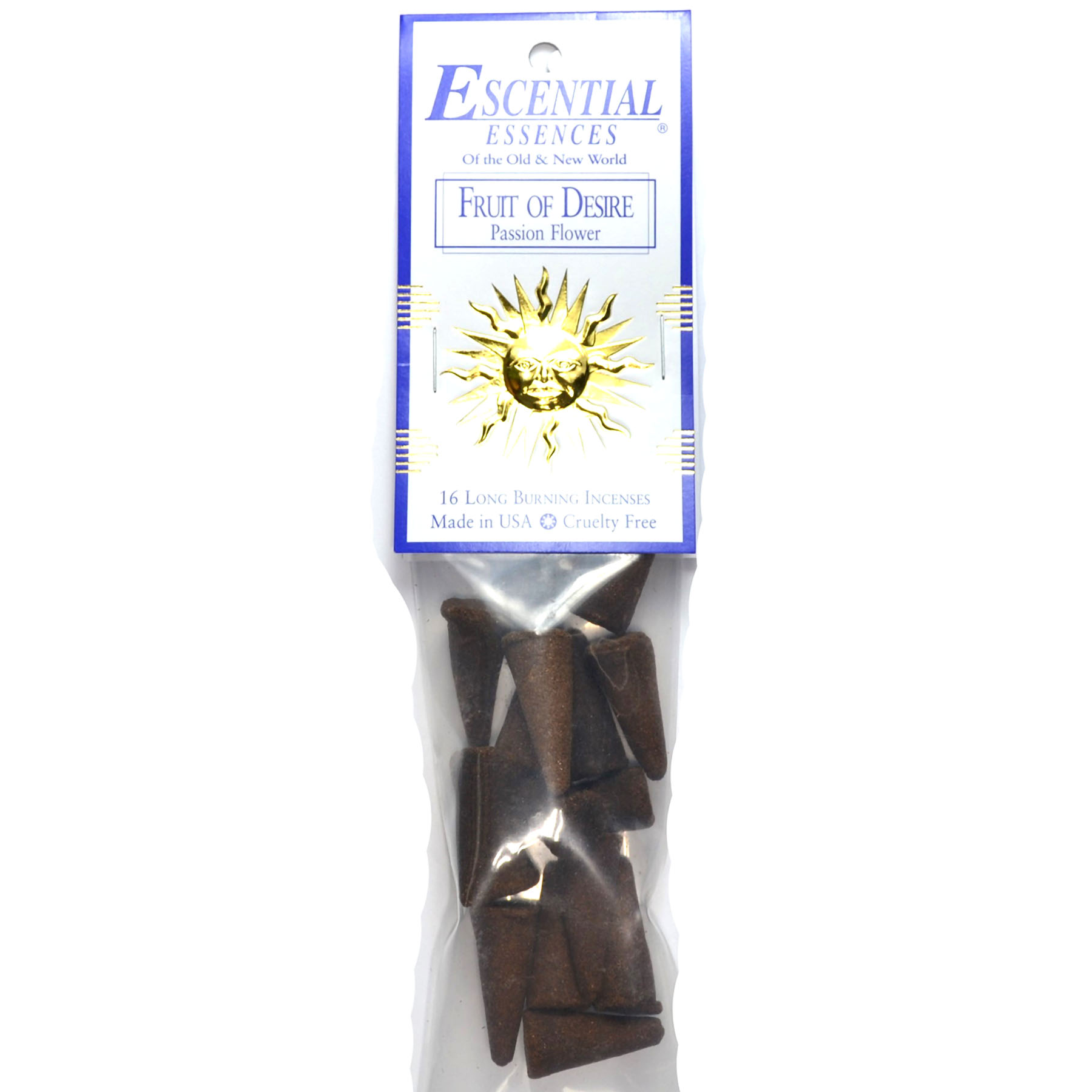 (image for) 16/pk Fruit of Desire escential essences incense cones