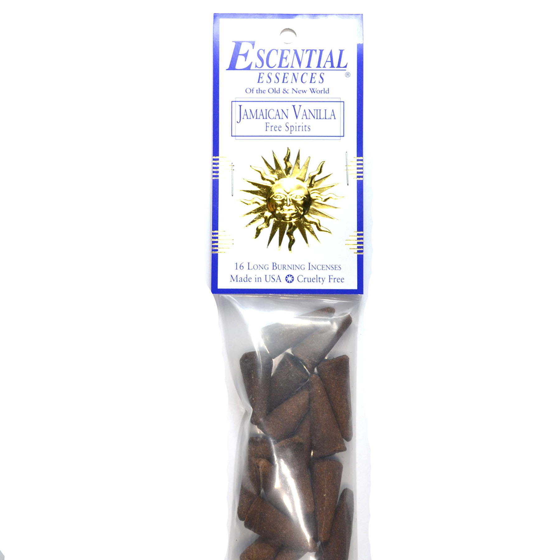 (image for) 16/pk Jamaican Vanilla escential essences incense cones