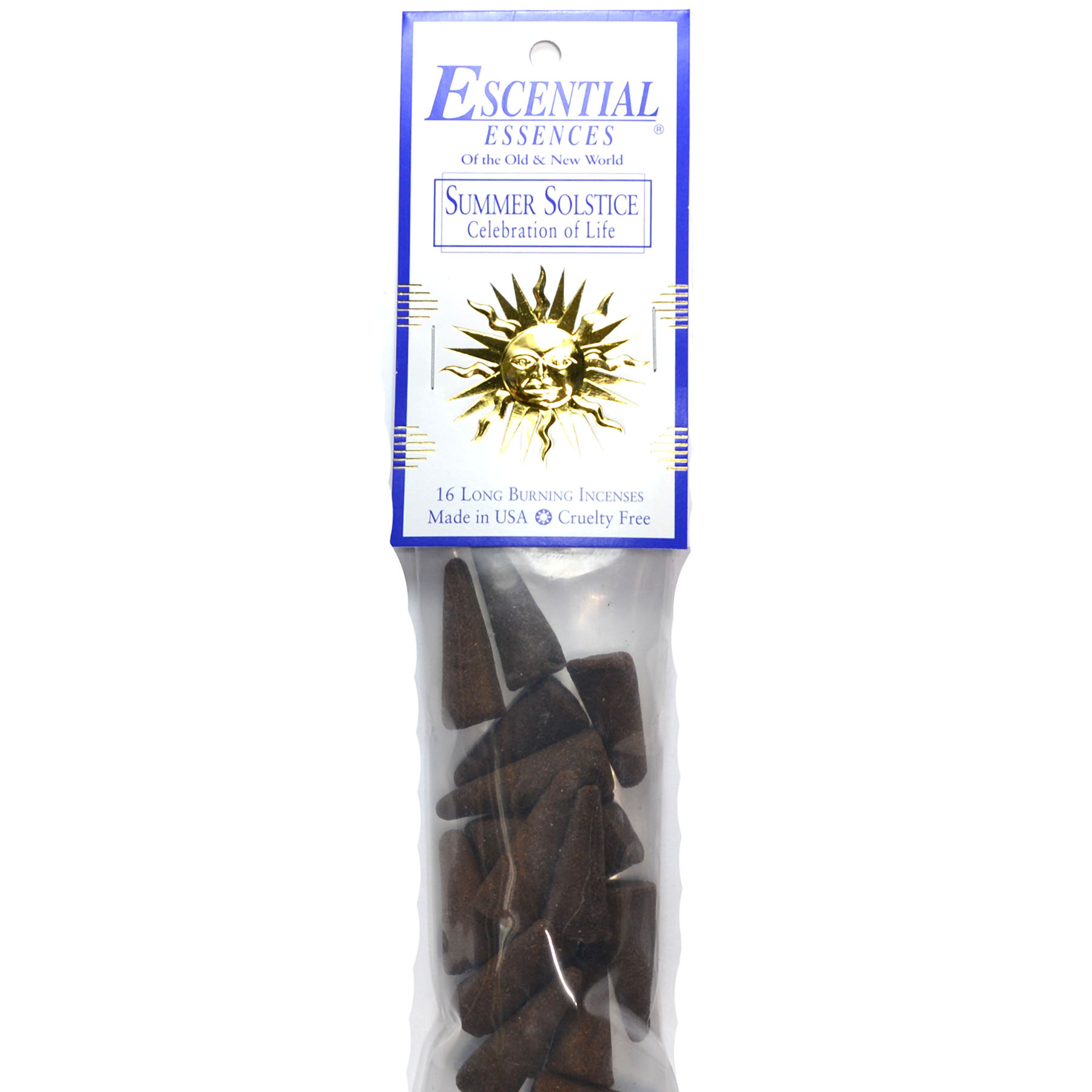 (image for) 16/pk Summer Solstice escential essences incense cones