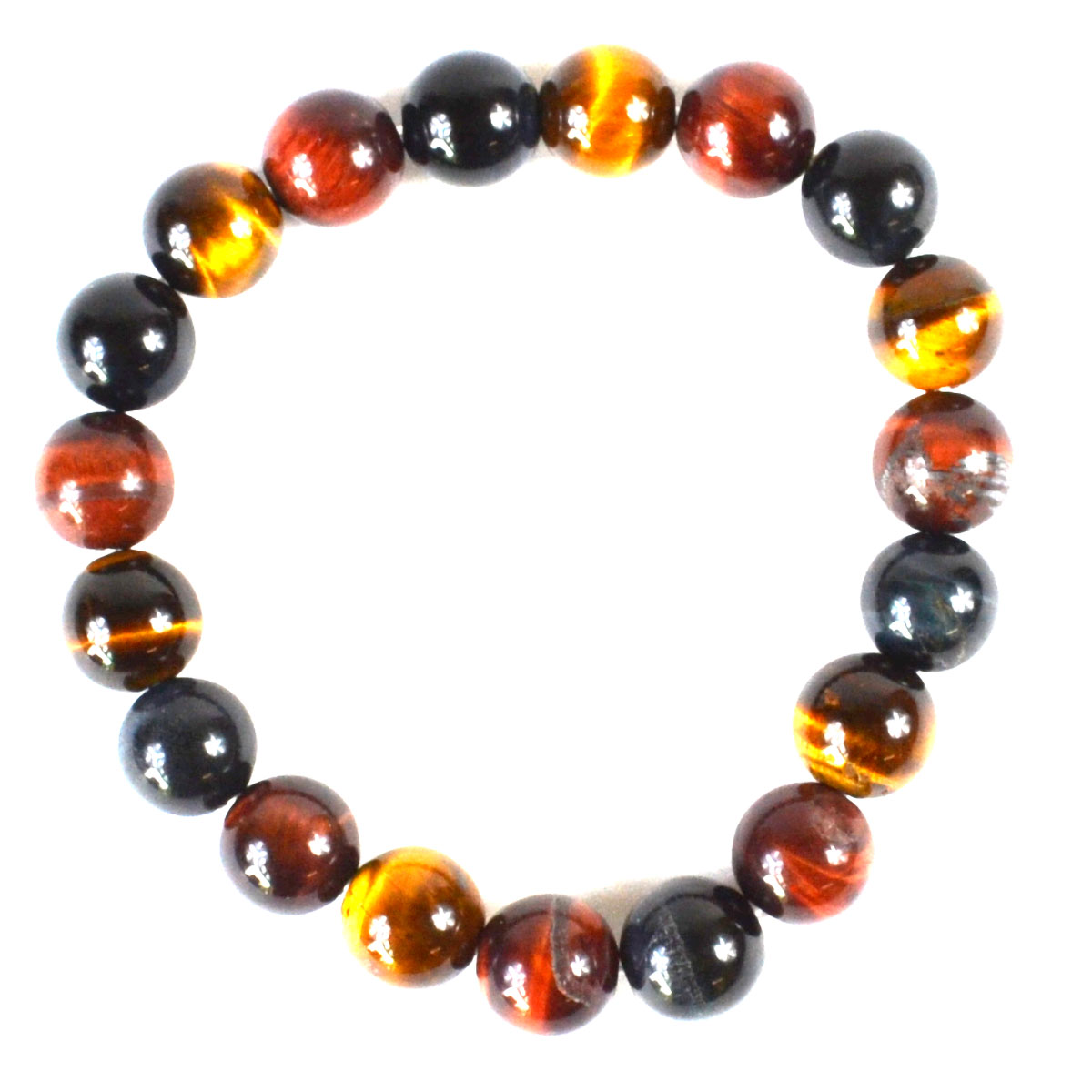 (image for) 10mm Tiger Eye, Tricolor