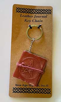 1 3/4" x 2" Pentagram journal key chain