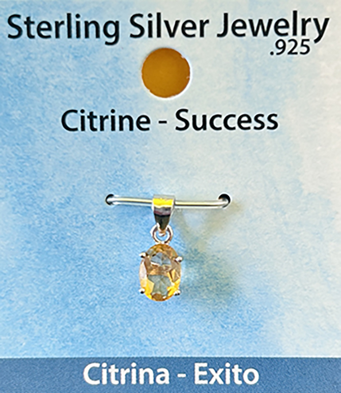 (image for) Citrine pendant silver